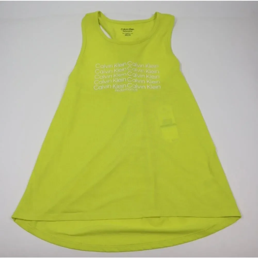 Calvin Klein Performance Girls Sulphur Spring Yellow Tank‎ Size XL